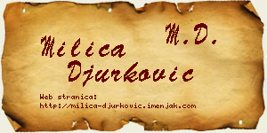 Milica Đurković vizit kartica